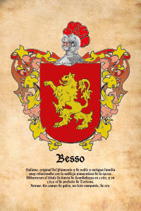 Escudo heráldico del apellido BESSO