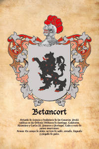 Escudo heráldico del apellido BETANCORT
