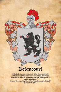Escudo heráldico del apellido BETANCOURT