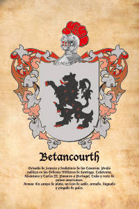 Escudo heráldico del apellido BETANCOURTH