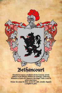 Escudo heráldico del apellido BETHANCOURT