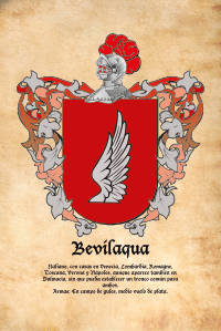 Escudo heráldico del apellido BEVILAQUA