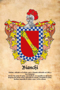 Escudo heráldico del apellido BIANCHI