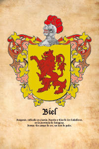 Escudo heráldico del apellido BIEL