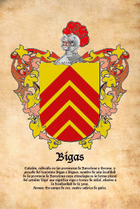 Escudo heráldico del apellido BIGAS