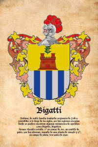 Escudo heráldico del apellido BIGATTI