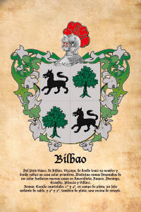 Escudo heráldico del apellido BILBAO