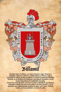 Escudo heráldico del apellido BILLAMIL