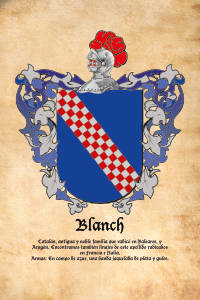 Escudo heráldico del apellido BLANCH