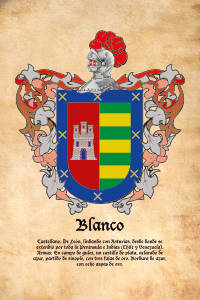 Escudo heráldico del apellido BLANCO