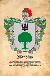 Escudo heráldico del apellido BLANDINO
