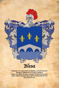 Escudo heráldico del apellido BLESA