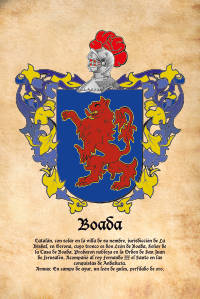 Escudo heráldico del apellido BOADA