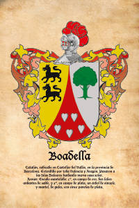 Escudo heráldico del apellido BOADELLA