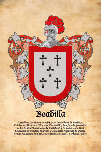 Escudo heráldico del apellido BOADILLA