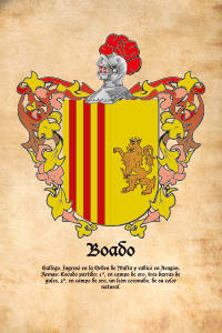 Escudo heráldico del apellido BOADO