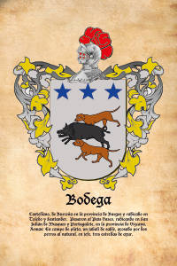 Escudo heráldico del apellido BODEGA