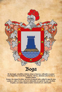Escudo heráldico del apellido BOGA
