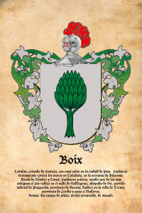 Escudo heráldico del apellido BOIX