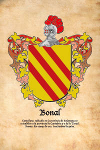 Escudo heráldico del apellido BONAL