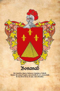 Escudo heráldico del apellido BONANAD