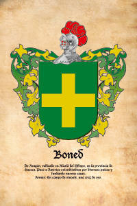 Escudo heráldico del apellido BONED