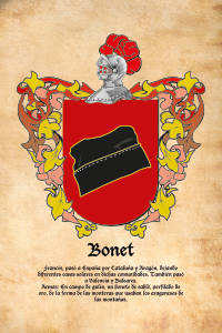 Escudo heráldico del apellido BONET