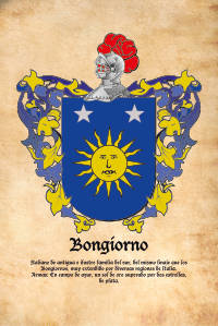 Escudo heráldico del apellido Bongiorno
