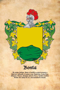 Escudo heráldico del apellido BONTA