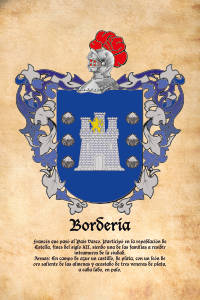 Escudo heráldico del apellido BORDERIA