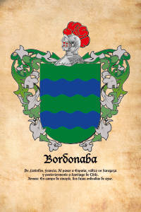 Escudo heráldico del apellido BORDONABA
