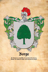 Escudo heráldico del apellido BORGE