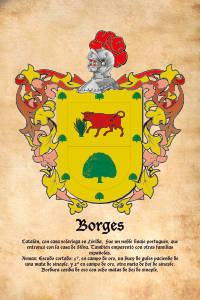 Escudo heráldico del apellido BORGES