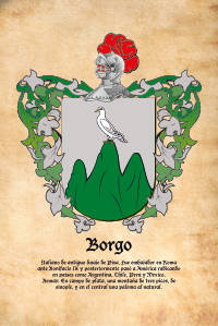 Escudo heráldico del apellido Borgo