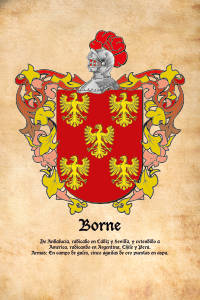 Escudo heráldico del apellido BORNE