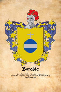 Escudo heráldico del apellido BOROBIA