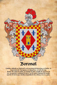 Escudo heráldico del apellido BORONAT