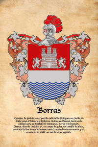 Escudo heráldico del apellido BORRAS