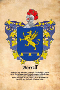 Escudo heráldico del apellido BORRELL