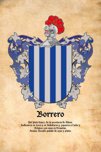 Escudo heráldico del apellido BORRERO