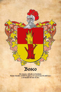 Escudo heráldico del apellido BOSCO