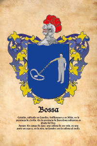Escudo heráldico del apellido BOSSA
