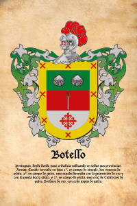 Escudo heráldico del apellido BOTELLO