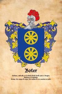 Escudo heráldico del apellido BOTER