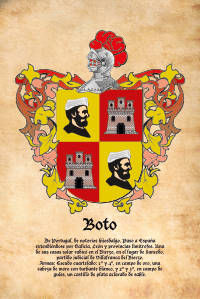 Escudo heráldico del apellido BOTO