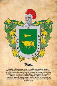 Escudo heráldico del apellido BOU