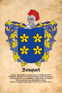 Escudo heráldico del apellido BOUQUET
