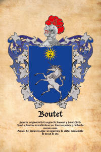 Escudo heráldico del apellido BOUTET