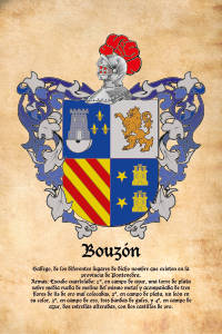 Escudo heráldico del apellido BOUZON