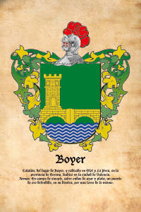 Escudo heráldico del apellido BOYER